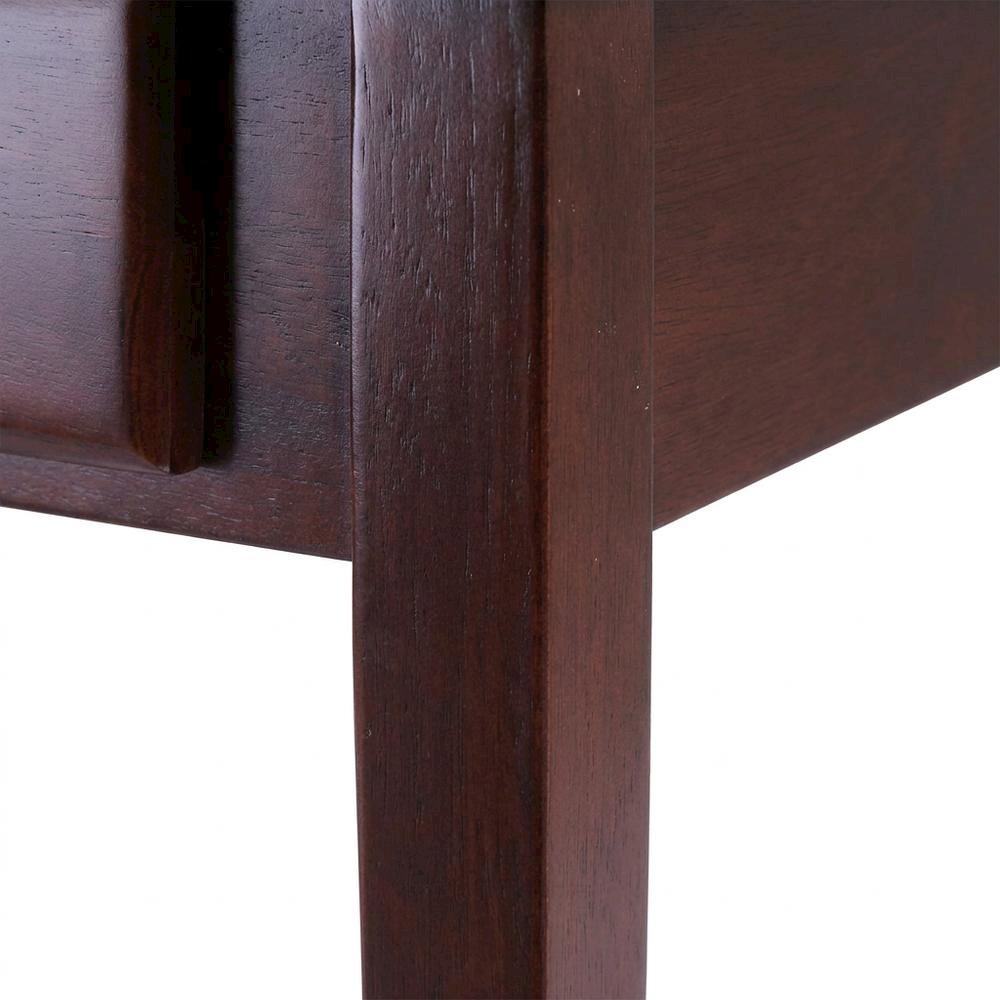 Solid Wood Side Table and End Table with Drawer, Shaker Style, Walnut