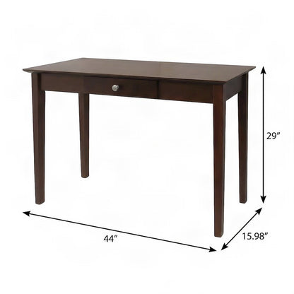 Solid Wood Shaker-Style Console Table with Drawer, Narrow Foyer Table, Walnut