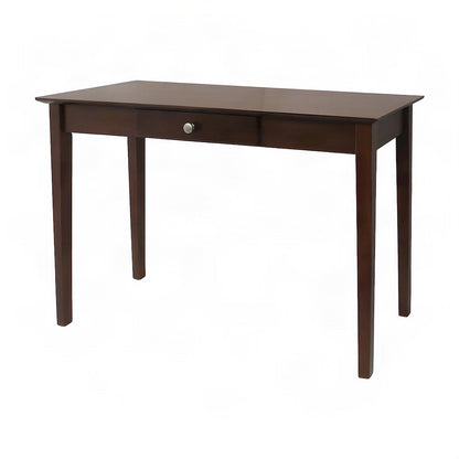 Solid Wood Shaker-Style Console Table with Drawer, Narrow Foyer Table, Walnut