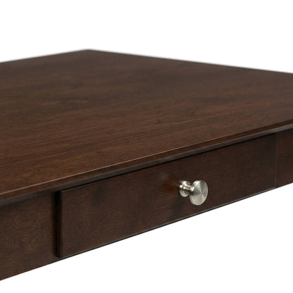 Solid Wood Shaker-Style Console Table with Drawer, Narrow Foyer Table, Walnut
