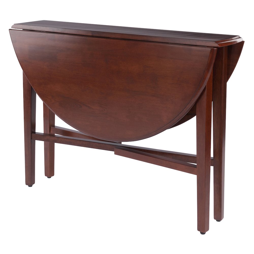 Hannah Double Drop Leaf Round Dining Table, Walnut