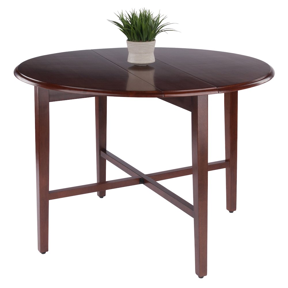 Hannah Double Drop Leaf Round Dining Table, Walnut