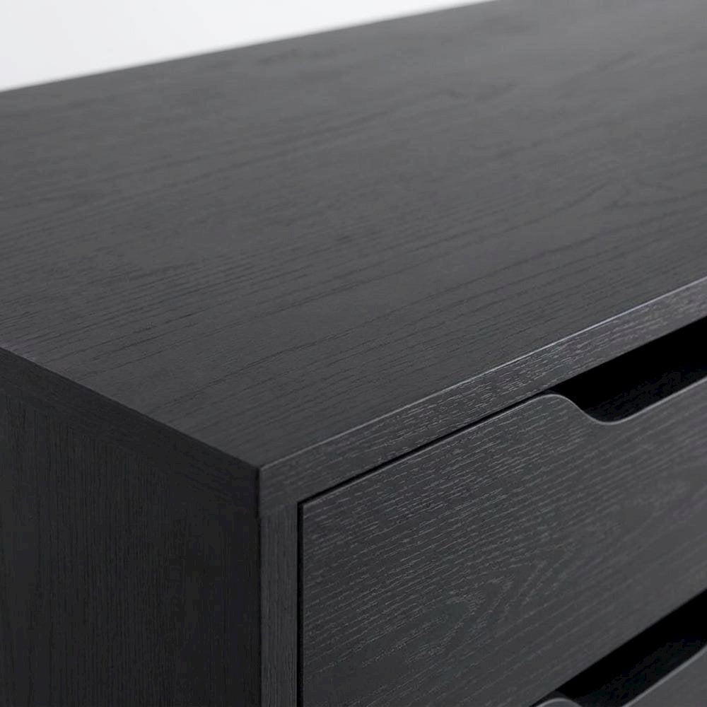 Black 6-Drawer Mobile Storage Cabinet, Rolling Multi-Storage