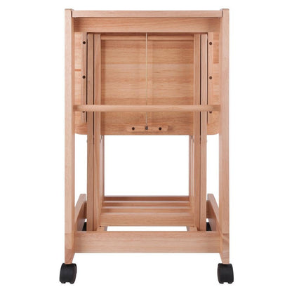 Natural color Solid Wood TV Trays – Folding Snack Tables for Eating and Serving