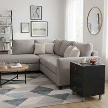 Accent Table, Black Finish, Three Storage Drawers, Small End Table