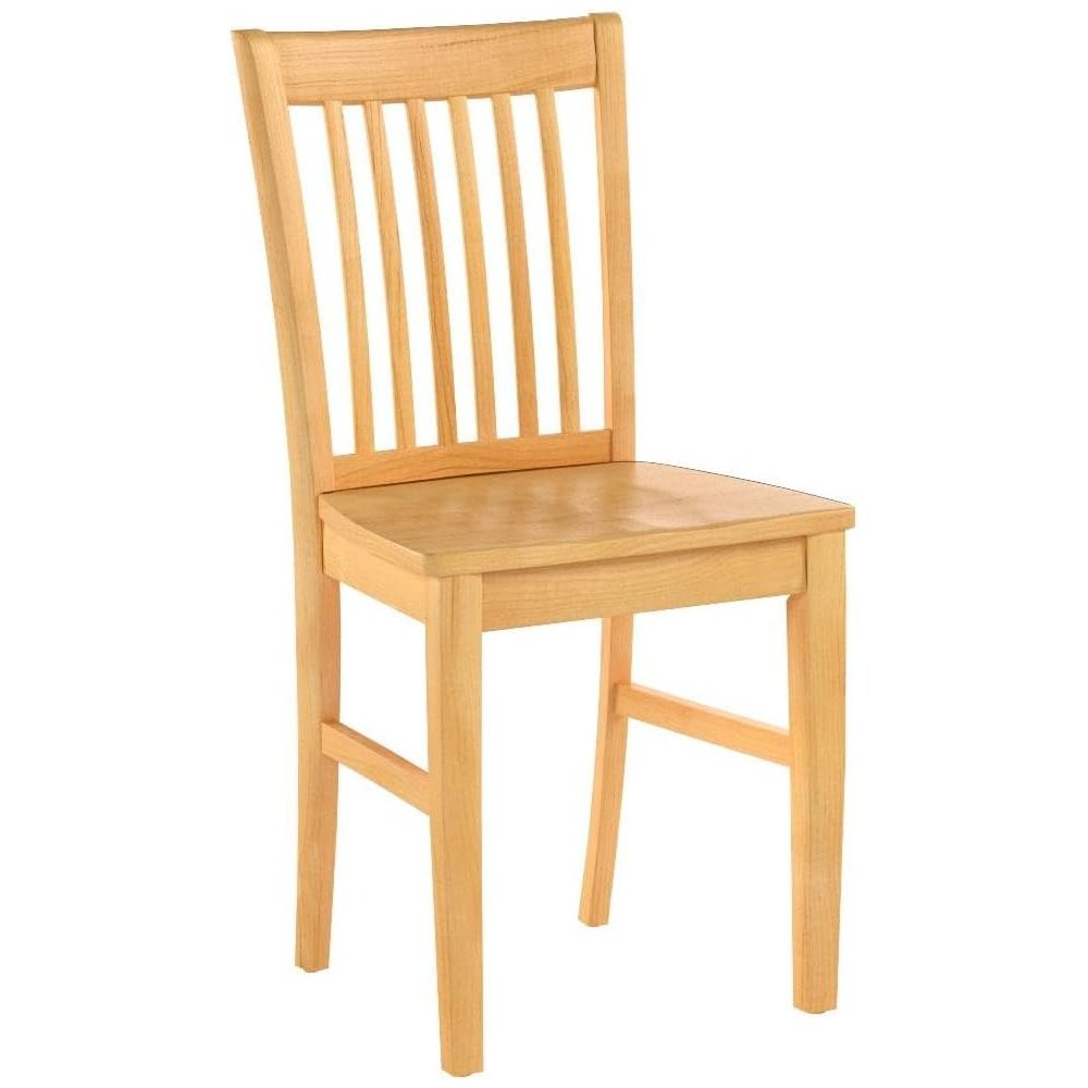Norfolk  Dining  chair  with  Wood  Seat    -Oak  Finish.,  Set  of  2