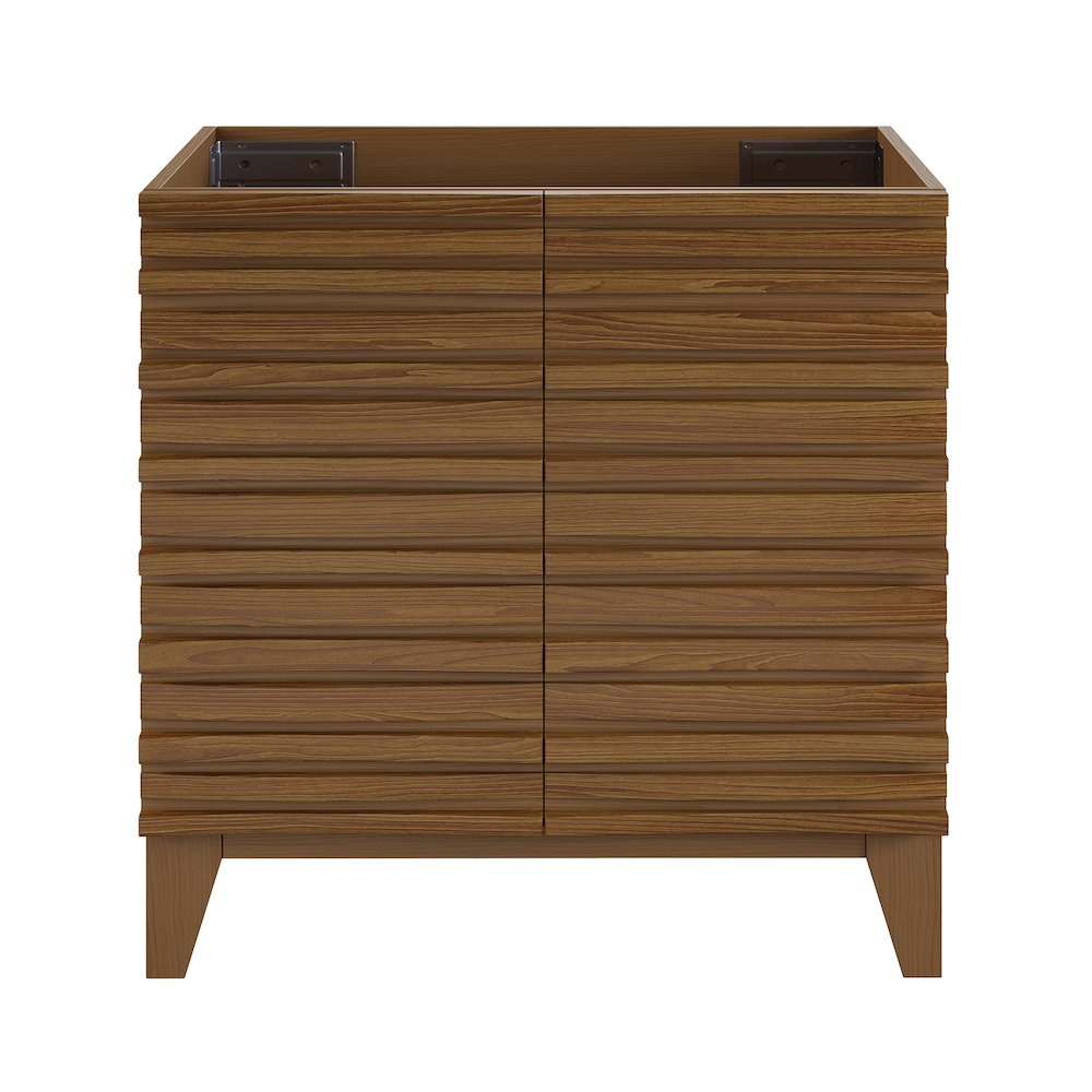 Cascade 30" Freestanding Bathroom Vanity Cabinet without Top in Brown Oak