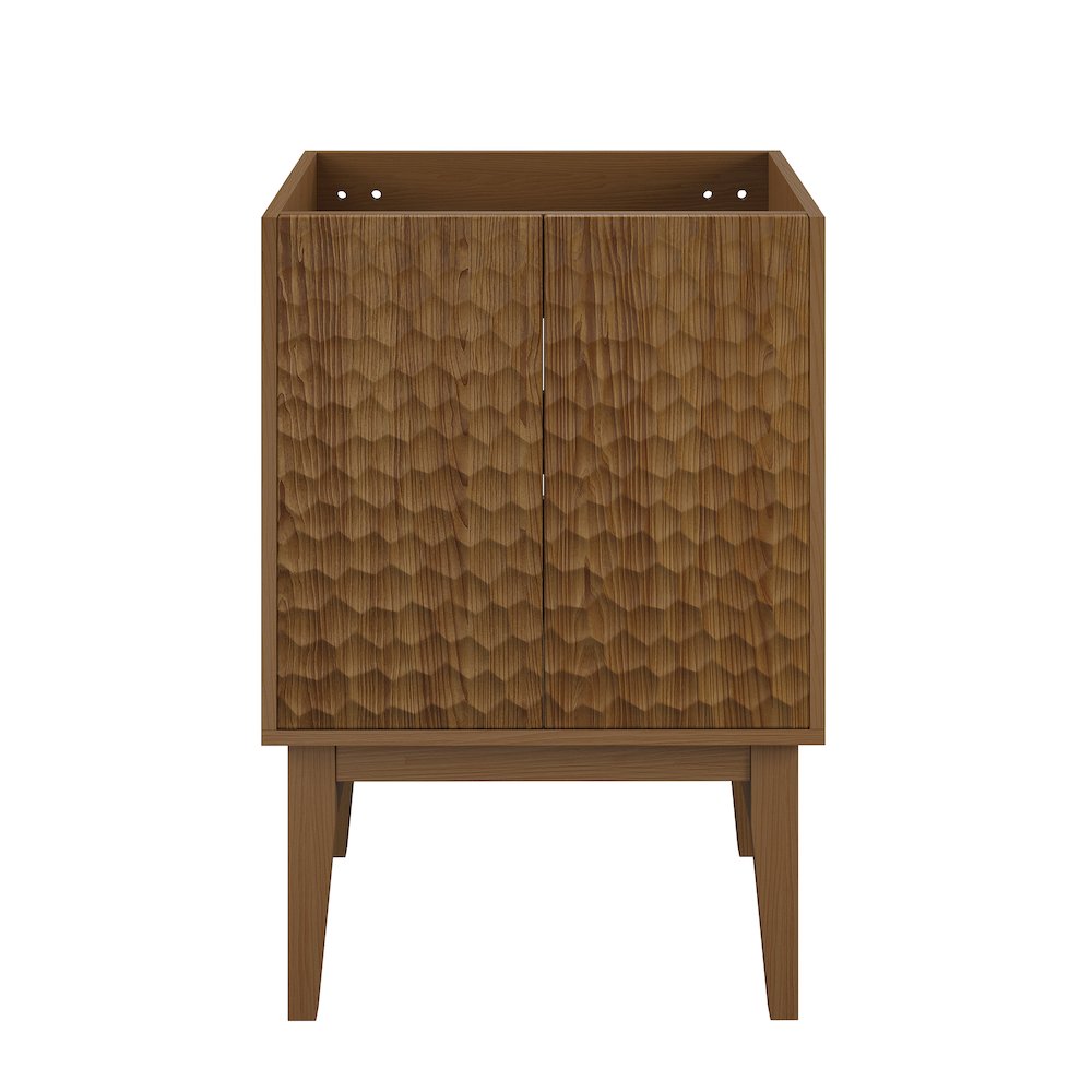 Bosse 24" Freestanding Bathroom Vanity Cabinet without Top in Brown Oak