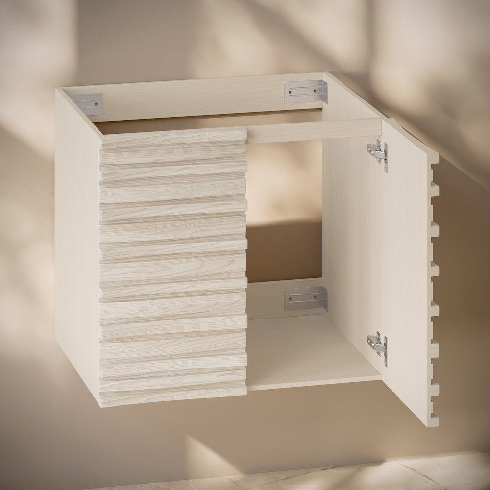 Cascade 24" Wall-Mounted Bathroom Vanity Cabinet without Top in White Oak