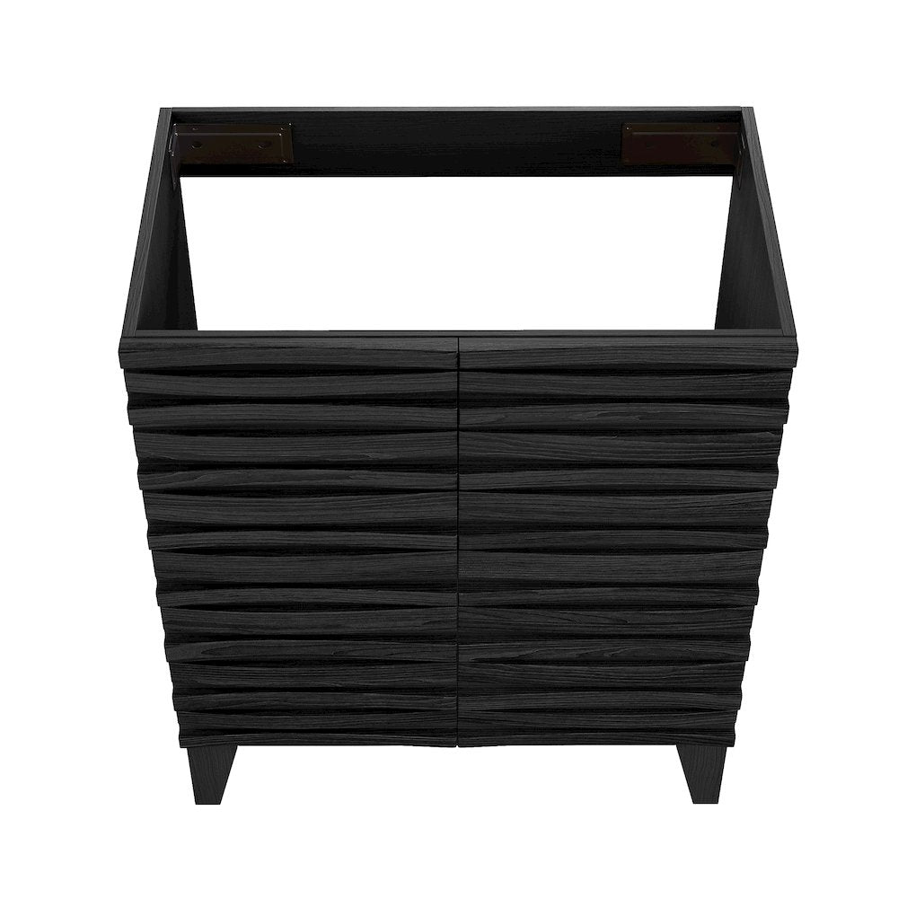 Cascade 30" Freestanding Bathroom Vanity Cabinet without Top in Black Oak