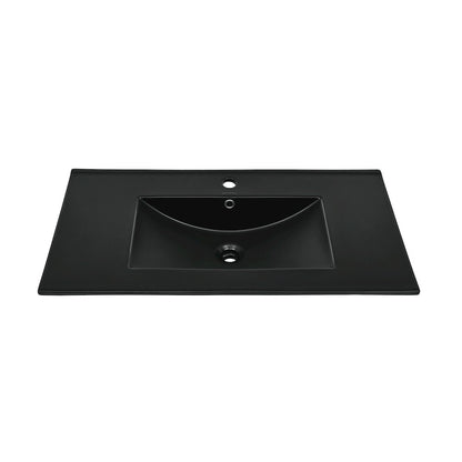 36" Vanity Sink Top in Glossy Black