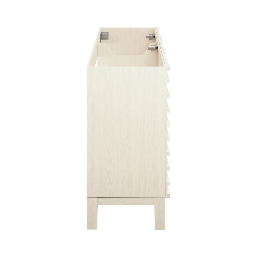 Cascade 48" Freestanding Bathroom Vanity Cabinet without Top in White Oak