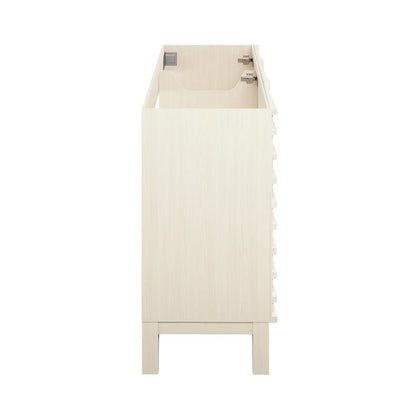Cascade 48" Freestanding Bathroom Vanity Cabinet without Top in White Oak