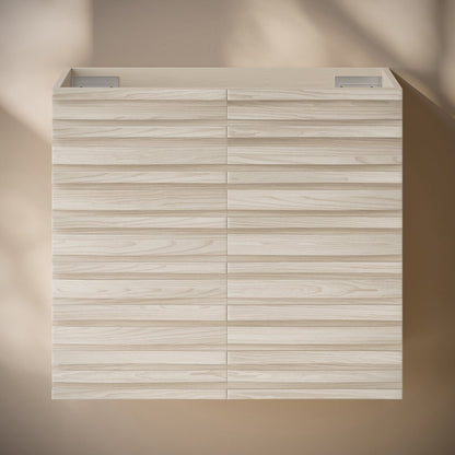 Cascade 24" Wall-Mounted Bathroom Vanity Cabinet without Top in White Oak