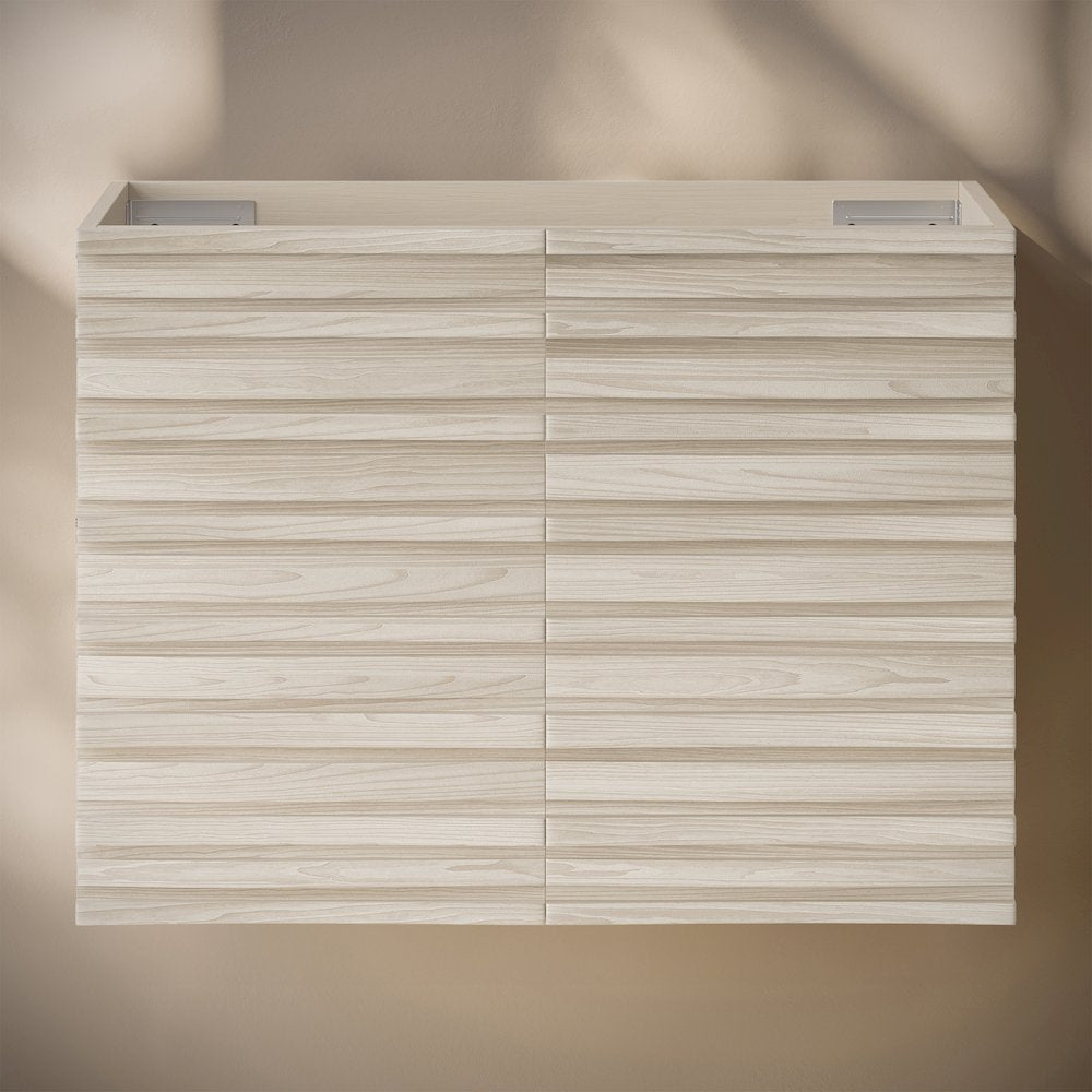 Cascade 30" Wall-Mounted Bathroom Vanity Cabinet without Top in White Oak
