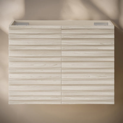 Cascade 30" Wall-Mounted Bathroom Vanity Cabinet without Top in White Oak
