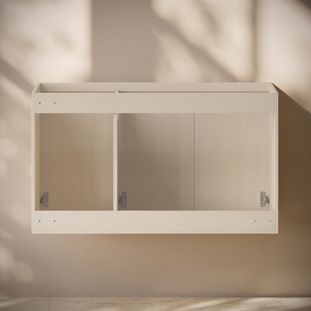 Cascade 36" Wall-Mounted Bathroom Vanity Cabinet without Top in White Oak