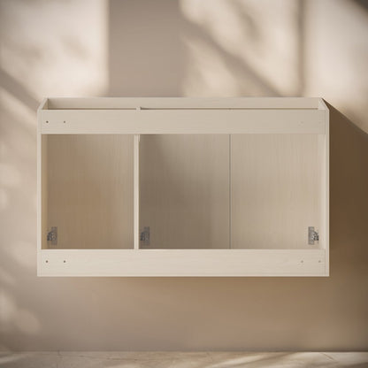 Cascade 36" Wall-Mounted Bathroom Vanity Cabinet without Top in White Oak