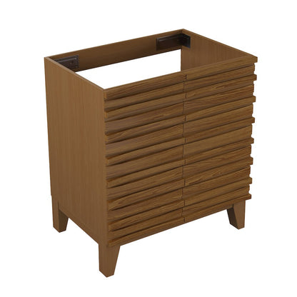Cascade 30" Freestanding Bathroom Vanity Cabinet without Top in Brown Oak