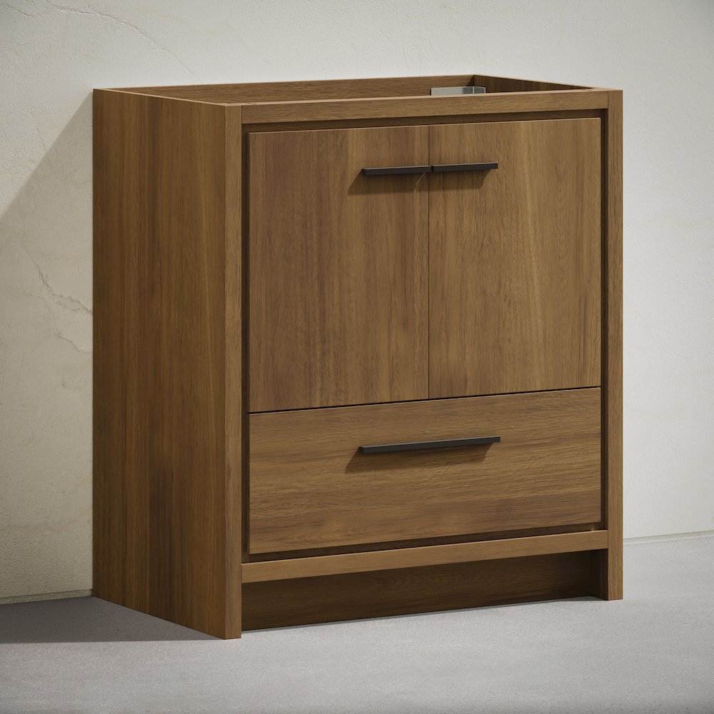 Virage 30" Freestanding Bathroom Vanity in Brown Oak without Sink Top