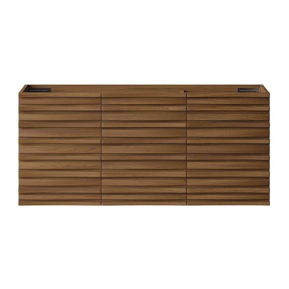 Cascade 48" Wall-Mounted Bathroom Vanity Cabinet without Top in Brown Oak