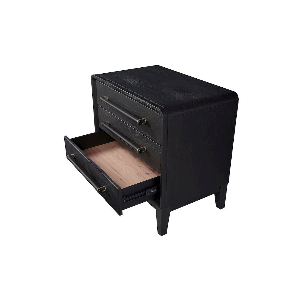 Aurora 3 Drawer Nightstand W/ USB - Peppercorn