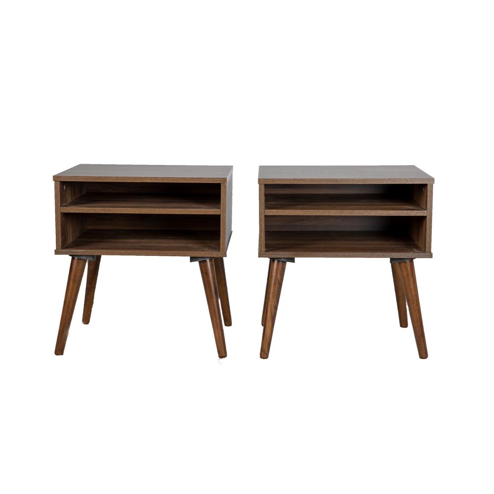 Maddison Upholstered Queen Bed In A Box W/ 2 Nightstands