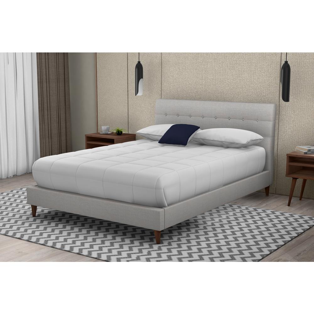 Myla Upholstered King Bed In A Box W/ 2 Nightstands