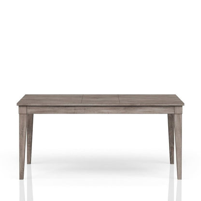 Gray Wood Dining Table with 2Drawers – Farmhouse Kitchen Table for 4