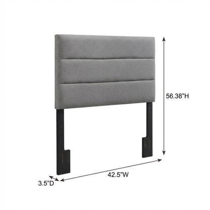 Light Gray Twin Headboard with Durable Finish and Classic Design for Bedroom