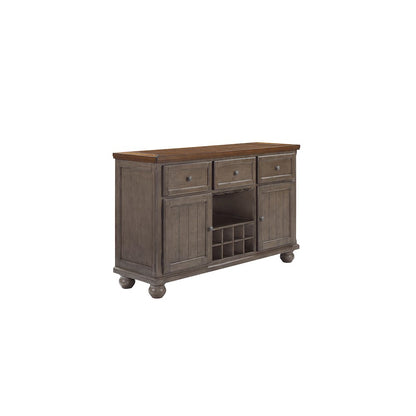 Will Server W/ Power Pack in Gray / Brown Finish