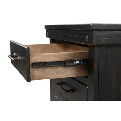 Black Nightstand with 3 Drawers, 3 Tier Storage Organizer Cabinet