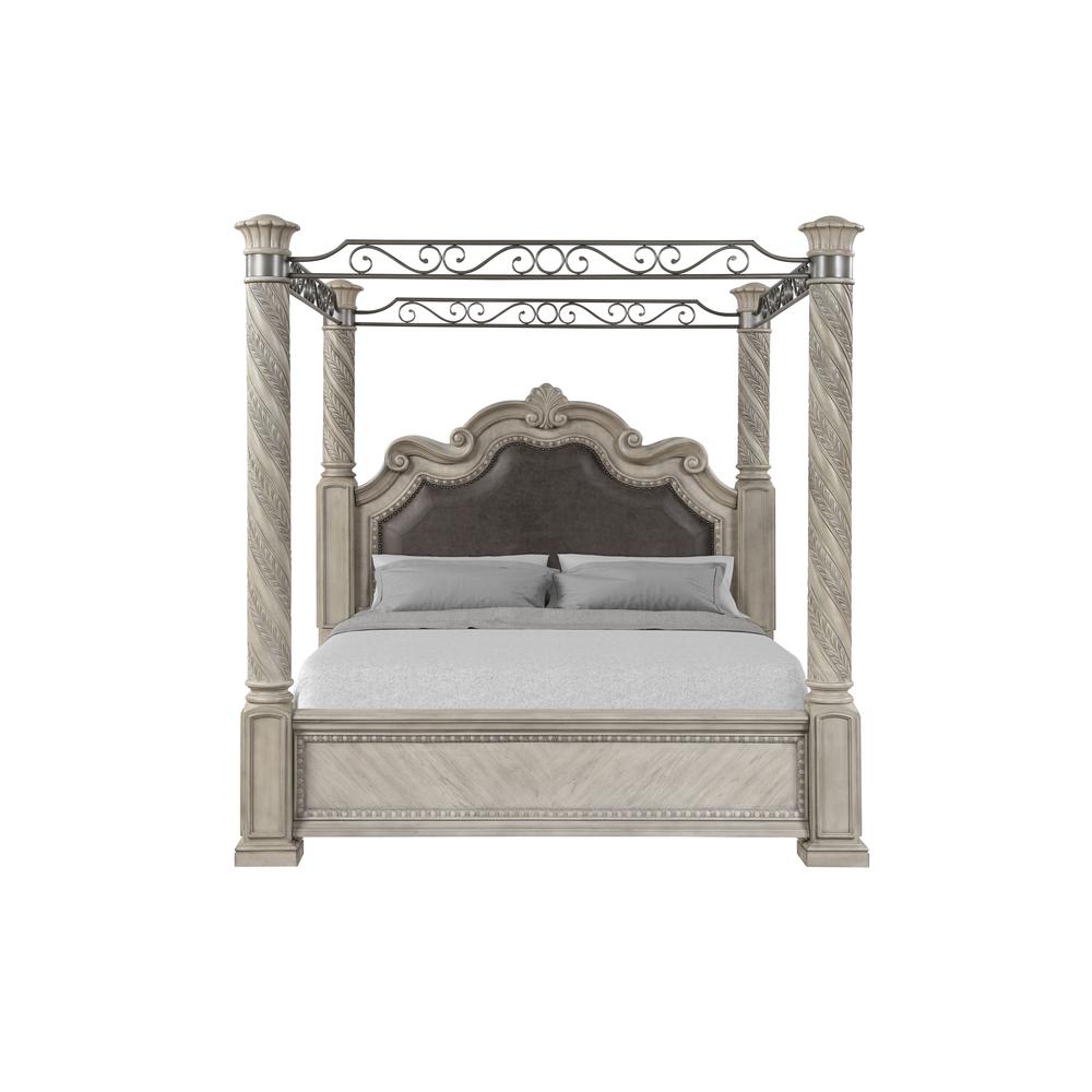 Coventry Uph Panel Canopy King Bed