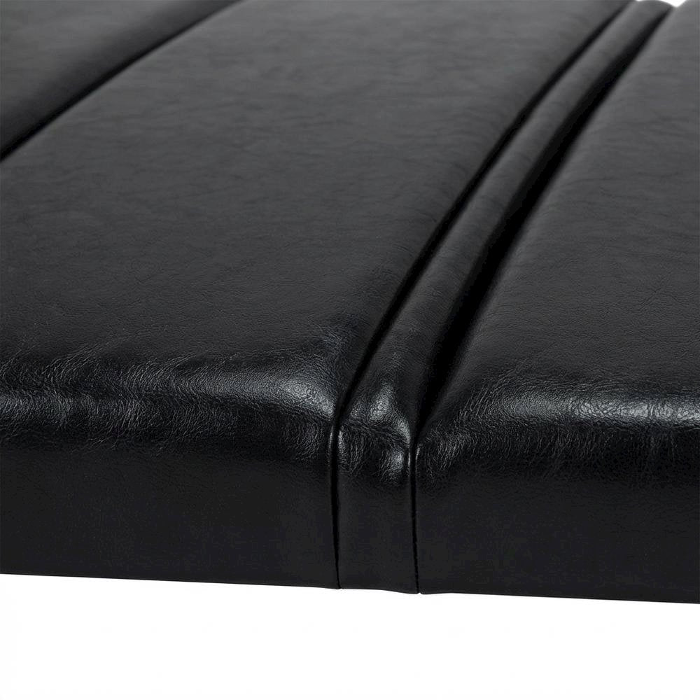Black Upholstered Queen Headboard with Rubberwood Frame and Plush Padding