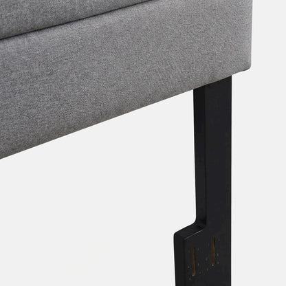 Light Gray Twin Headboard with Durable Finish and Classic Design for Bedroom