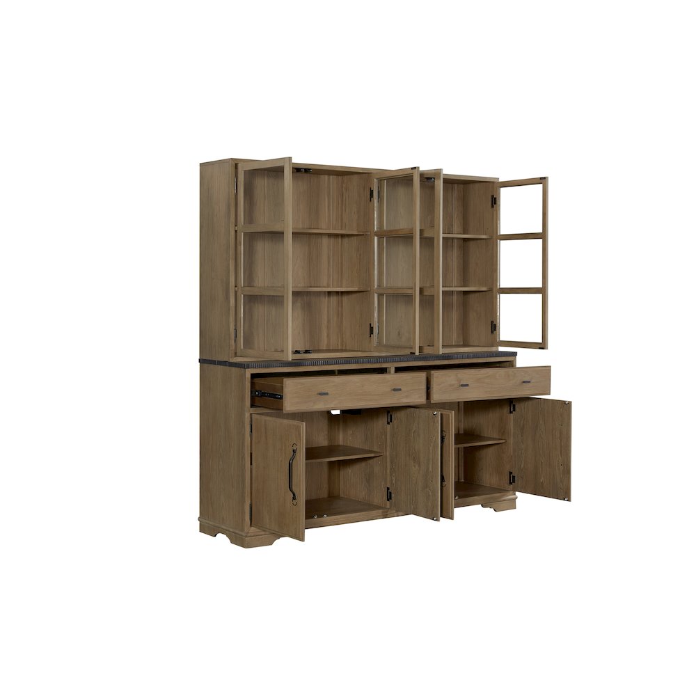 Magnolia 2 Piece Cabinet (Hutch & Buffet) - Almond