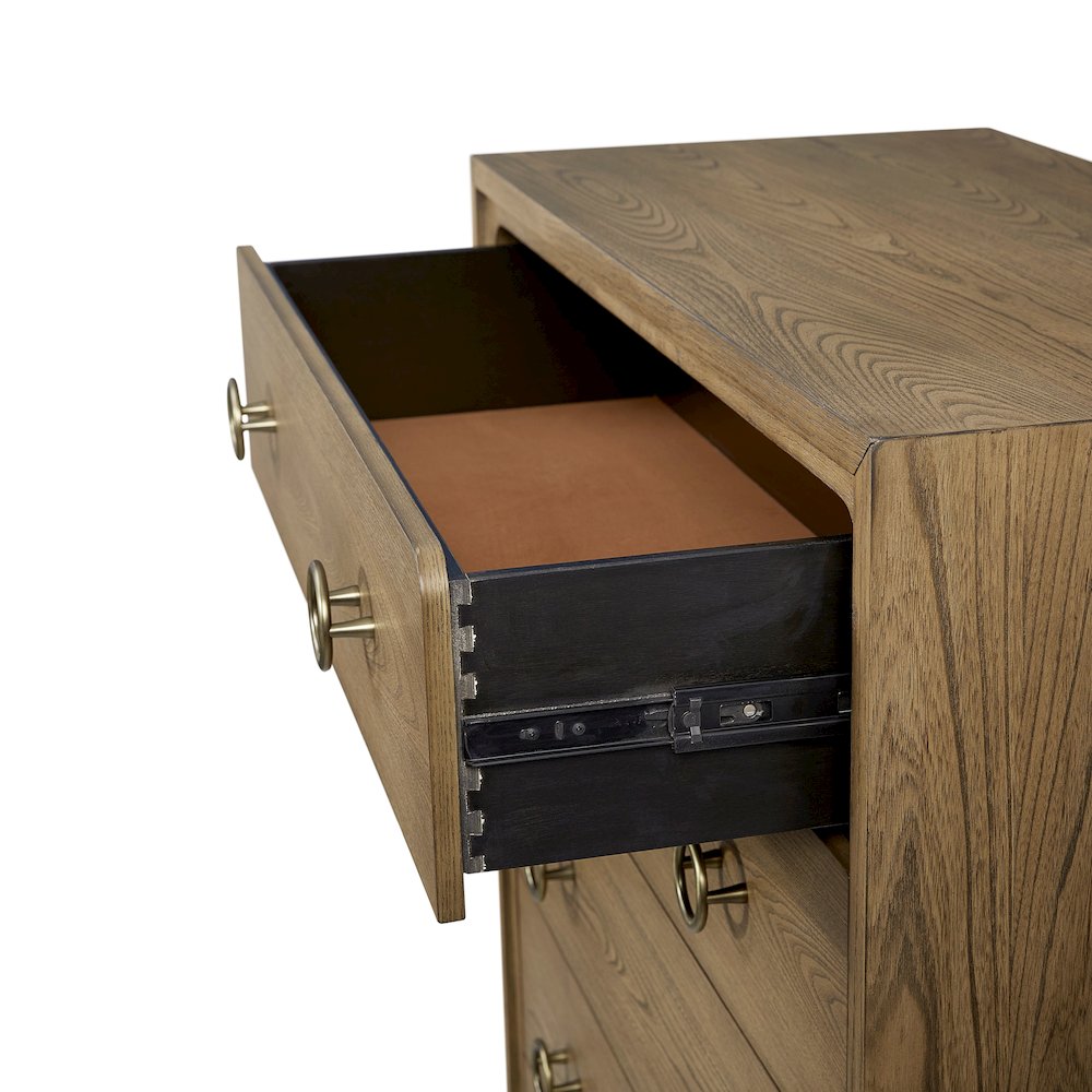 Aurora 5 Drawer Chest - Latte