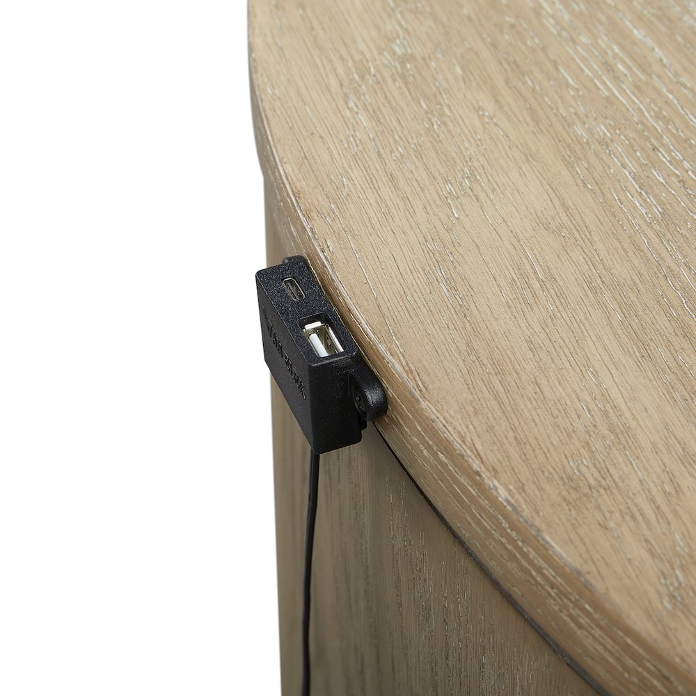 Transitional Elements Oval Nightstand - Toffee