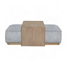 Upholstered Transitional Oversized Cocktail Ottoman and Foot Rest