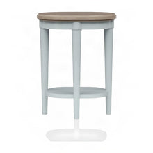 Rubberwood and Mindi Veneer Chairside End Table, Transitional, Ocean