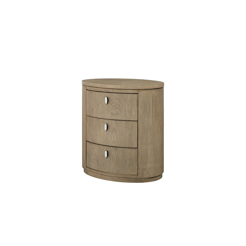 Transitional Elements Oval Nightstand - Toffee