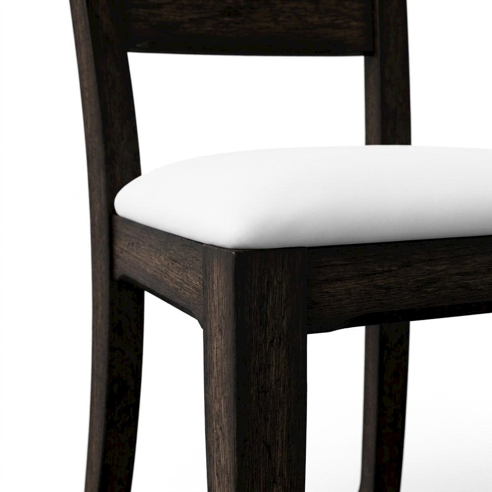 Solid Rubberwood Desk Chair with Elm Veneer Back for Dining Room