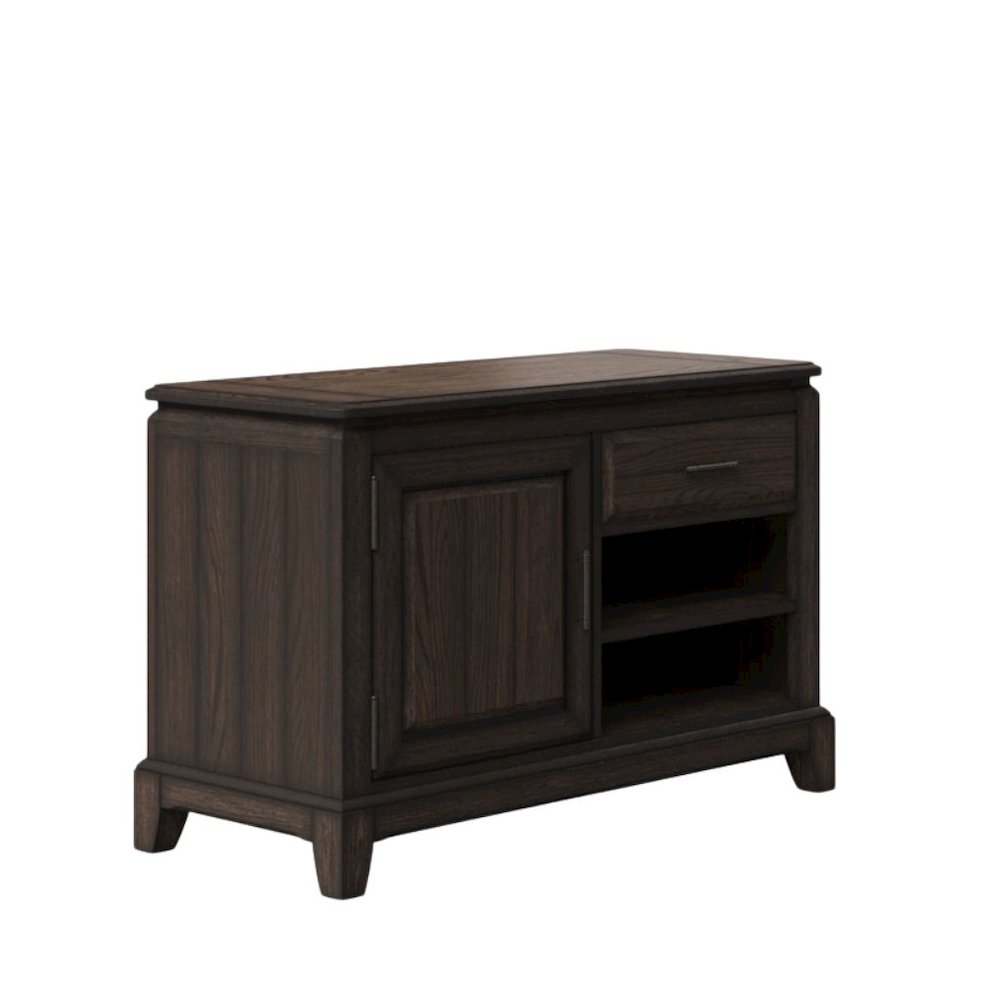 Brown Wood Credenza Storage Cabinet with 1  Drawer and 2 Shelves for Living Room