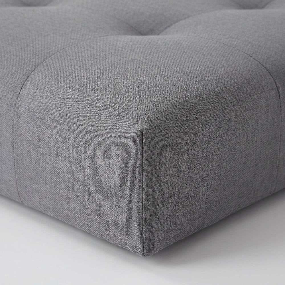 Gray Upholstered King Headboard with Rubberwood Frame and Stylish Design