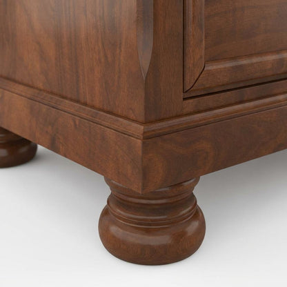Cherry Nightstand with Storage Drawer and Smooth Finish