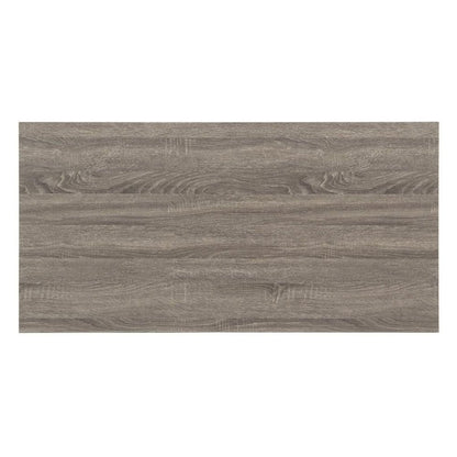 Gray Wood Desk with Storage – Compact Computer Desk and Work Table