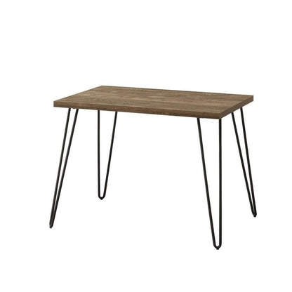 Rustic Wood and Metal Desk – Modern Home Office or Study Workstation