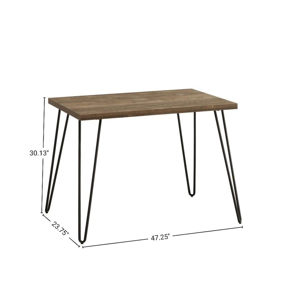 Rustic Wood and Metal Desk – Modern Home Office or Study Workstation