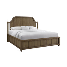Magnolia King Planked Panel Bed - Almond