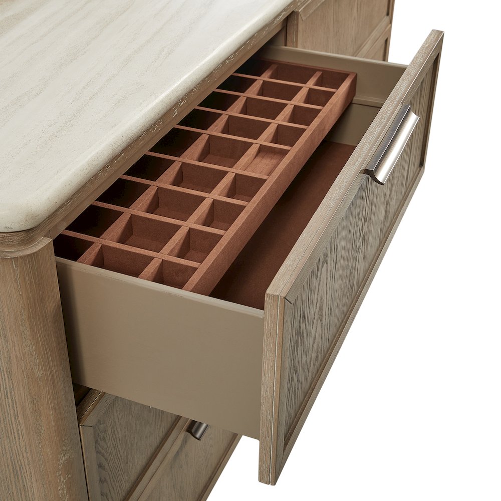 Transitional Elements Dresser - Oak Veneer Drawer Fronts - Toffee